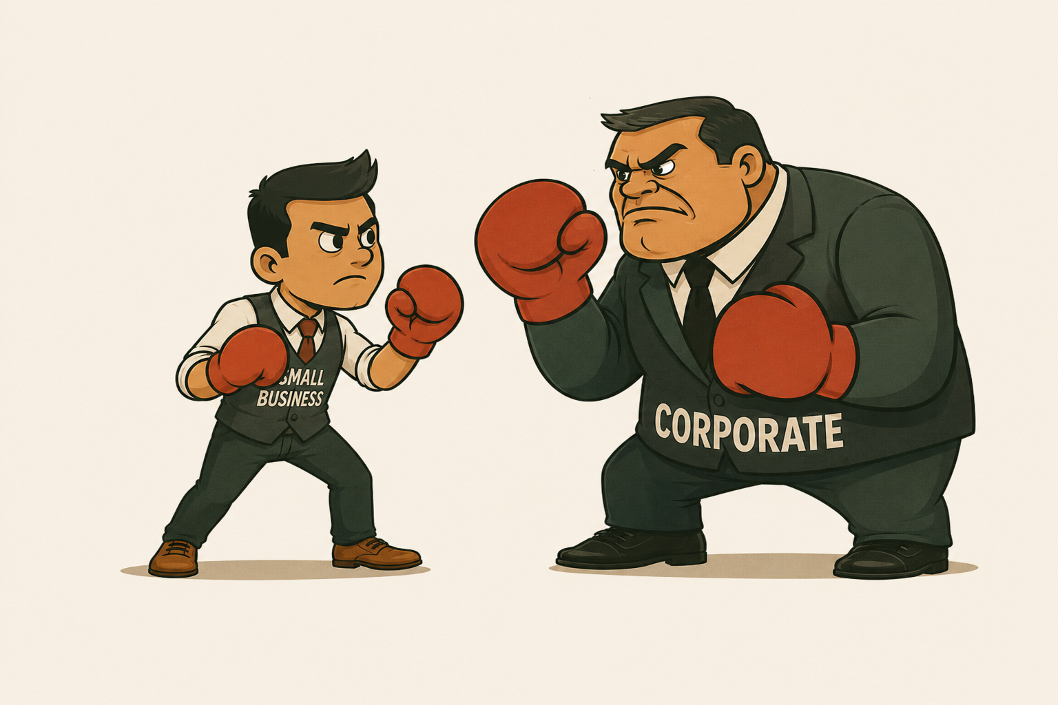 Two firms in the same ring, built at completely different scales